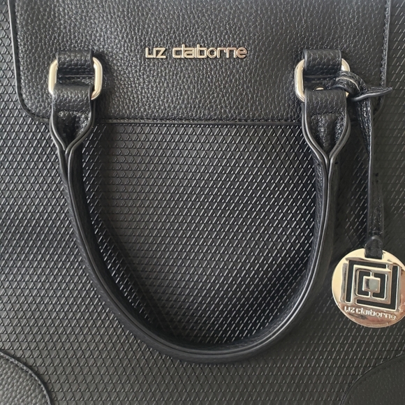 Liz Claiborne Black Textured Bag - Picture 2 of 6